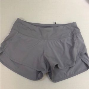 Grey lulu lemon speed shorts 2.5